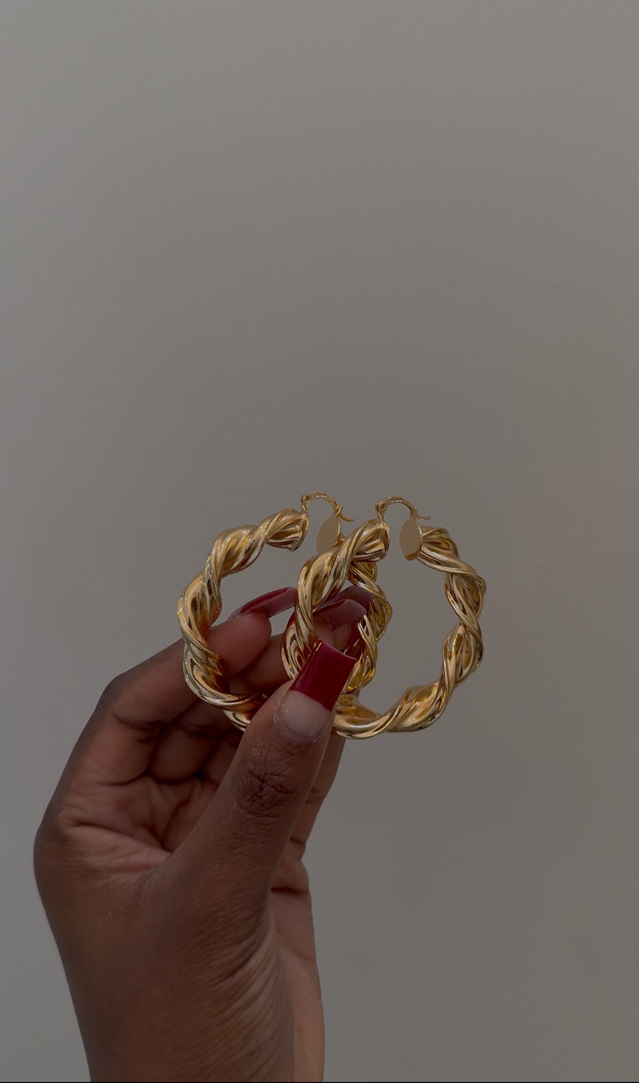 Twisty Gold Earrings